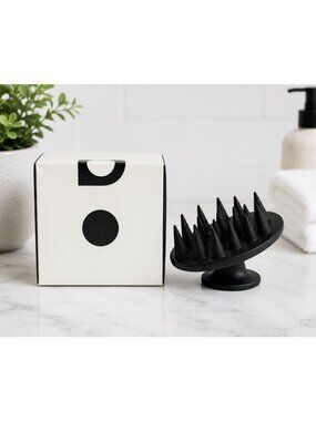 Dermstore Scalp Massager Hair & Scalp Brush Shampoo Massage Tool Black New